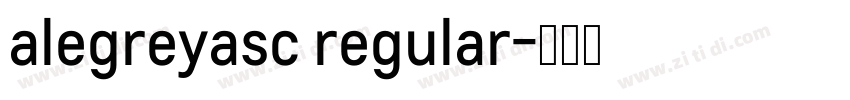 alegreyasc regular字体转换
